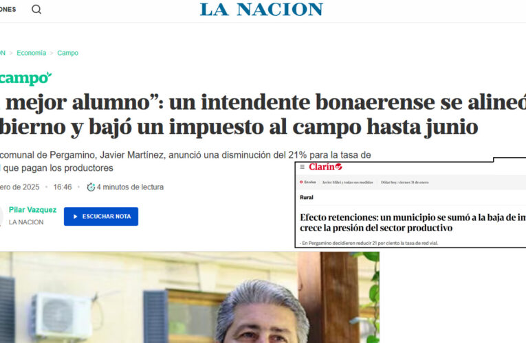 La decisión del intendente Martínez con el campo que reflejaron todos los medios de comunicación