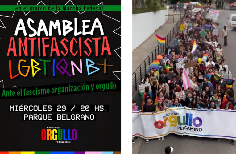 Marcha federal del orgullo en Pergamino. En respuesta al discurso de Milei en Davos