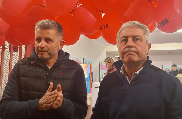 El intendente Martínez felicitó a Masague acompañado por Ciuffo y Paula Bustos