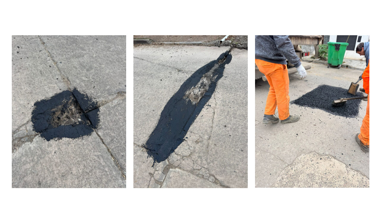 Bacheo intensivo en el radio céntrico durante toda la semana