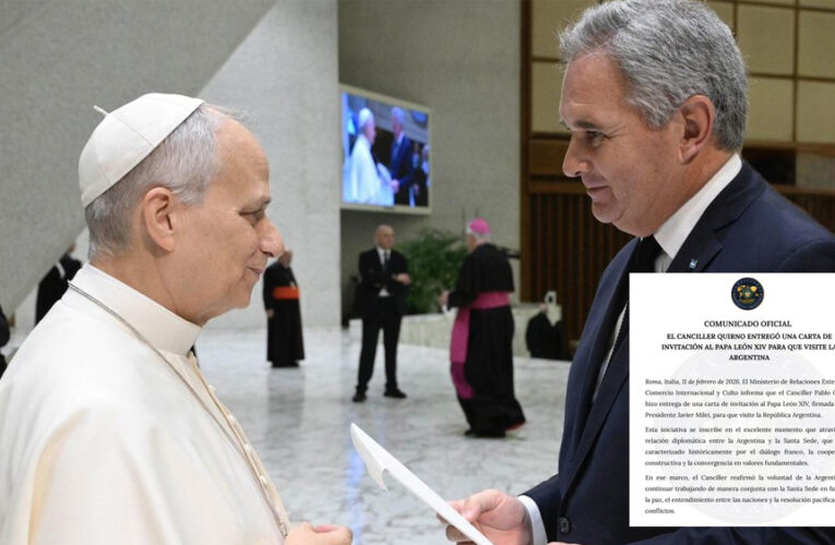 El gobierno invitó formalmente al papa León XIV a que visite Argentina