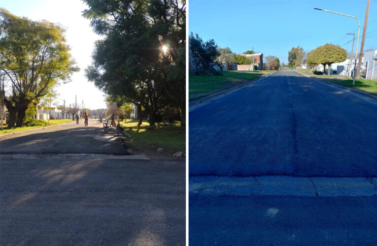 El municipio continúa pavimentando el pueblo de Acevedo